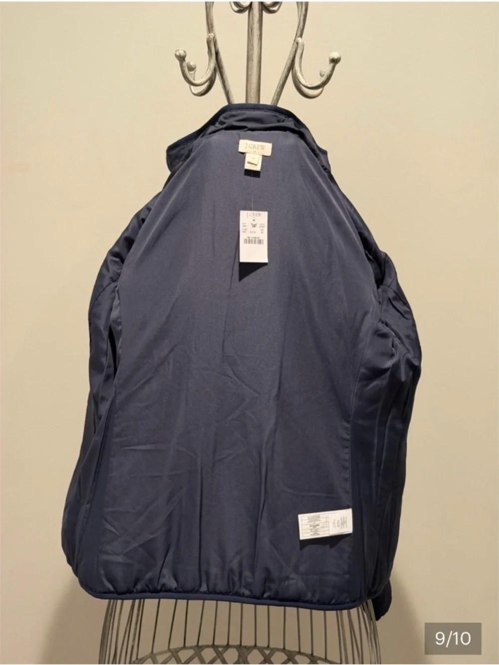 BUNDLE OF 2: J. Crew Quilted Wine Red & Navy Blue Puffer Jackets with Gold Snaps